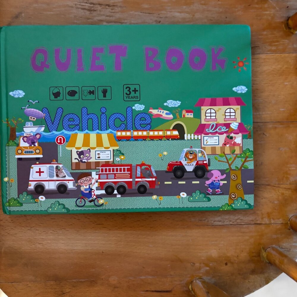 QUIET BOOK-VEHICLES-FOR 3 YEAR OLDS-MONTESSORI BOOK
